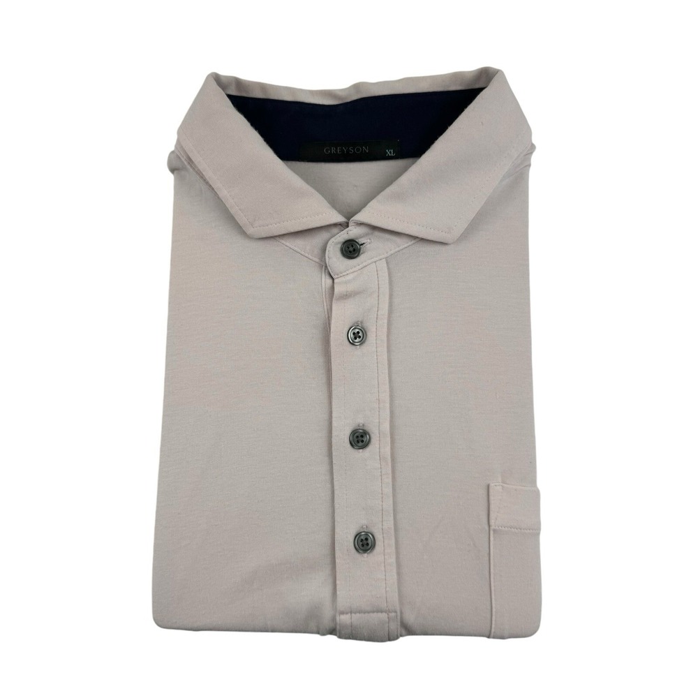 Greyson Mens Pink Performance Pima Cotton Modal Polo Shirt Size XL